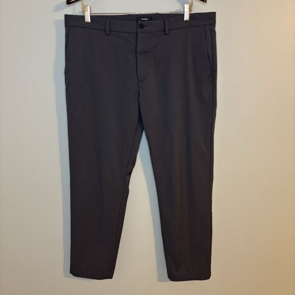 Theory Zaine SW Neoteric Pants Mens 36x27 Gray Polyamide Stretch - Picture 2 of 8